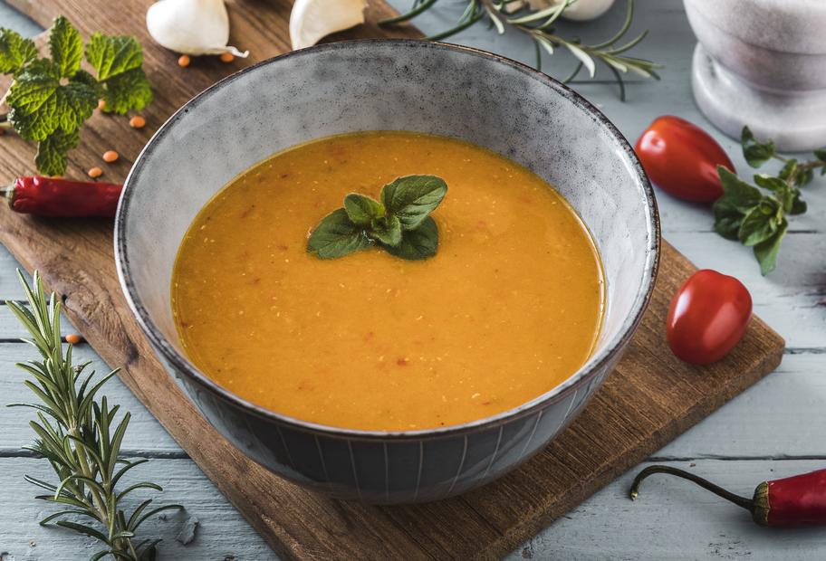 Blitzschnelle Tomatencremesuppe mit Crème fraîche für den Thermomix®