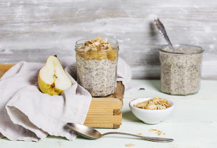 Chia-Mandelmilch-Pudding mit Obstpüree für den Thermomix®